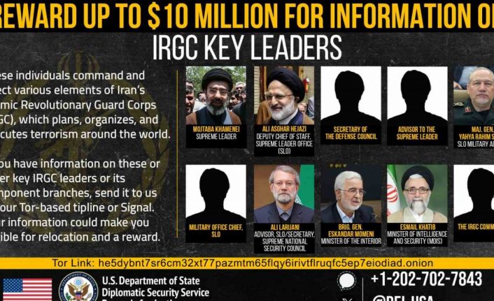 ABD’den İranlı yetkililerin yakalanmasına yardım edecek kişilere 10 milyon dolara kadar ödül