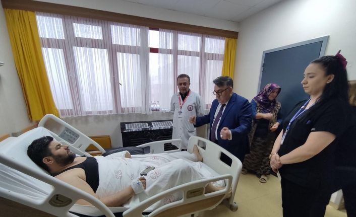 BEUN Rektörü Özölçer’den bayram ziyareti, hastalar ve sağlık çalışanlarıyla bayramlaştı