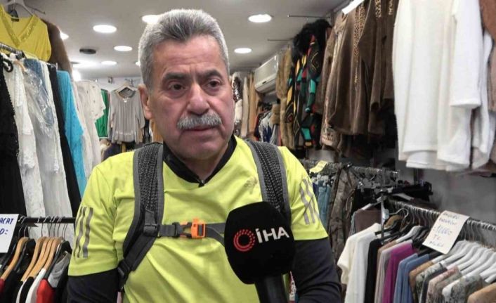 Bursa’da 66 yaşındaki esnaf, oruçlu halde trafiğe takılmamak için iftara koşuyor