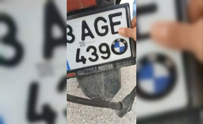 Elazığ’da plakayı kalemle boyayarak değiştiren sürücüye 220 bin lira ceza yazıldı