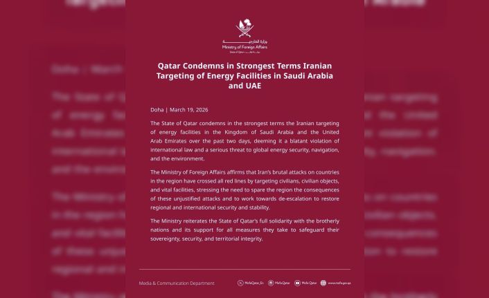 Katar’dan İran’ın Suudi Arabistan ve BAE’deki enerji tesislerine yönelik saldırılarına kınama