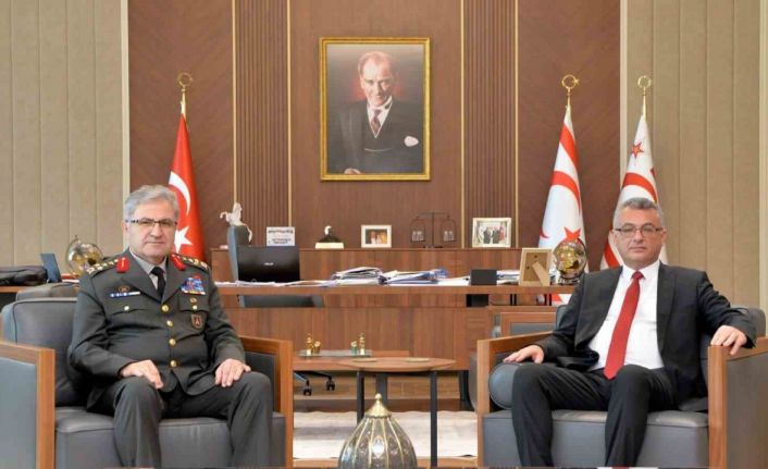 KKTC Cumhurbaşkanı Erhürman, Kara Kuvvetleri Komutanı Orgeneral Tokel ile görüştü