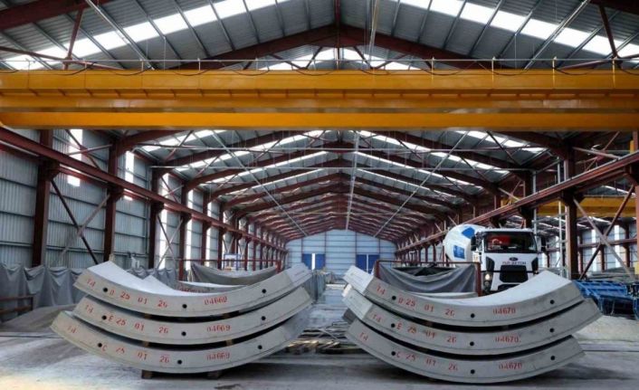 Körfezray Metro Projesi tünelleri için 6 bin 754 segment üretildi