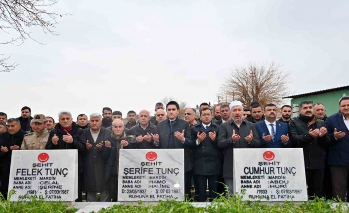 Mardin’de 39 yıl önce terör örgütünün şehit ettiği 8 kişi dualarla anıldı