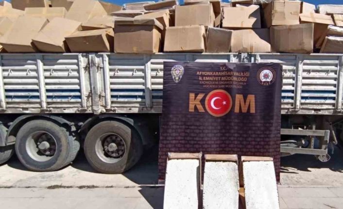 Polis piyasa değeri yaklaşık 8 milyon TL olan makaron ele geçirdi