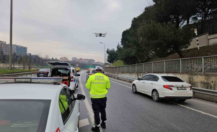 Sarıyer’de dron destekli "kaynak" denetimi: 10 sürücüye toplamda 93 bin lira ceza kesildi