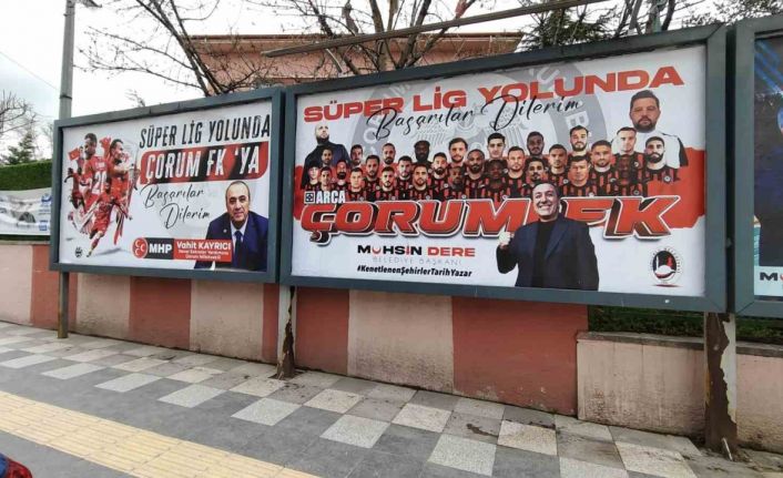 Sungurlu’dan Çorum FK’ye Süper Lig yolunda pankartlı destek