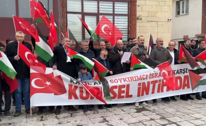 Ardahan’da İsrail’in Filistinli esirleri hedef alan "idam yasası" protesto edildi