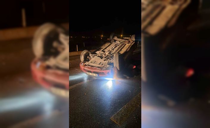 Aşkale’de korkutan kaza: Direksiyon hakimiyetini kaybeden otomobil karşı şeride uçtu