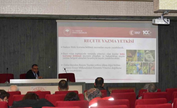 Bayburt’ta B-REÇETE ile bitki koruma ürünlerinin reçeteli satışı anlatıldı