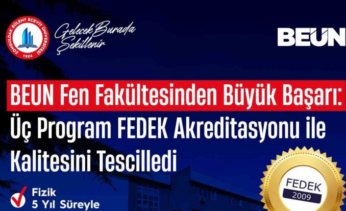 BEUN Fen Fakültesinden Büyük Başarı: Üç Program FEDEK Akreditasyonu ile Kalitesini Tescilledi