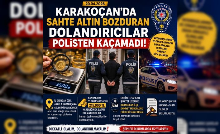 Sahte altın bozduran dolandırıcılar polisten kaçamadı