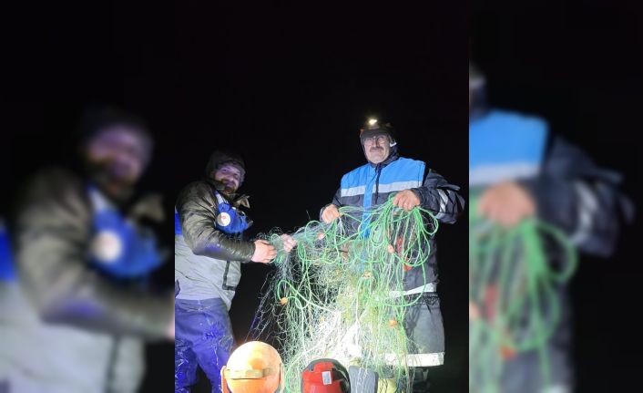 Suğla Gölü’nde kaçak avcılığa geçit yok: 800 metrelik ağ imha edildi