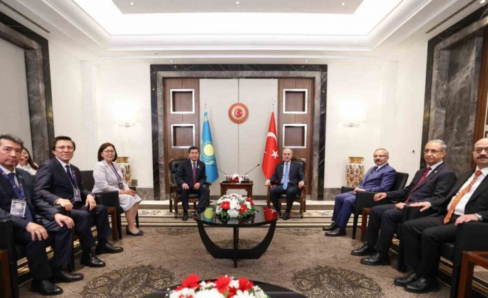 TBMM Başkanı Kurtulmuş, Kazakistan Parlamentosu Meclis Başkanı Koşanov ile görüştü