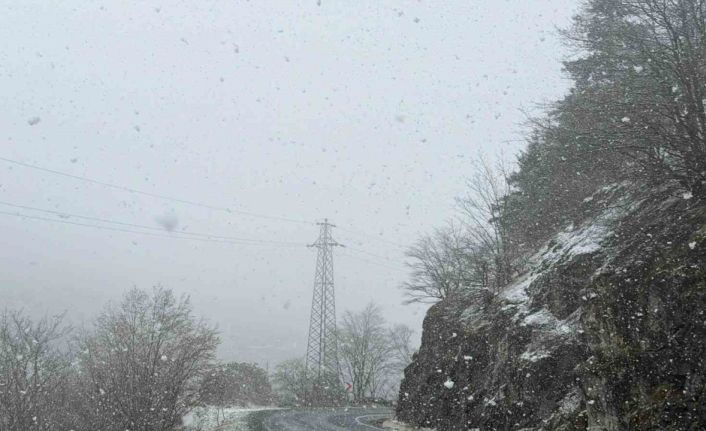 Zigana Dağı’nın yüksek kesimlerinde Nisan ayının ortasında lapa lapa kar süprizi