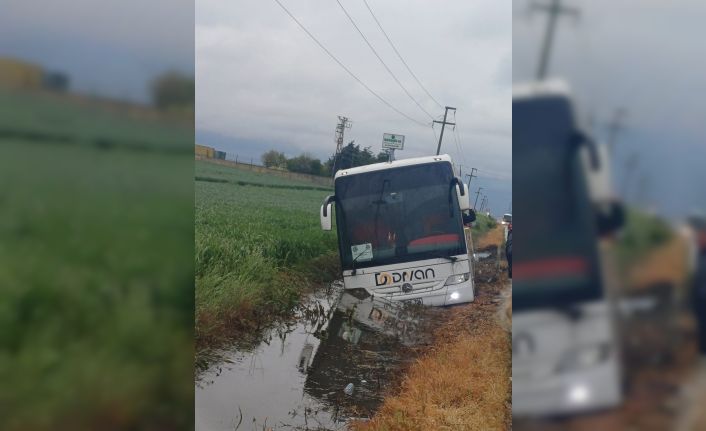 Edirne’ye 1 Mayıs kutlamalarına giden işçileri taşıyan otobüs kaza yaptı: 1 yaralı