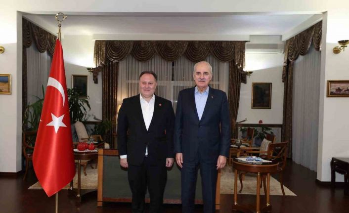 TBMM Başkanı Kurtulmuş, KKTC Cumhuriyet Meclisi Başkanı Öztürkler ile bir araya geldi