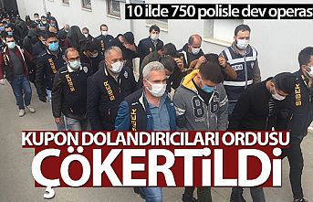 Garantili kupon dolandırıcılığı  çetesi çökertildi