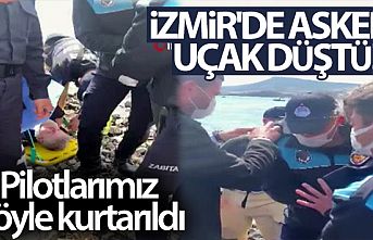 İzmir'de askeri uçak düştü
