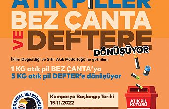 Kartal’da Atık Piller Bez Çanta Ve Deftere Dönüşüyor