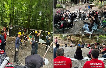 KARTAL BELEDİYESİ AFET EĞİTİMLERİ DOĞA KOŞULLARINDA DEVAM EDİYOR
