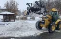 Akyaka Belediyesi karla mücadele ekipleri görev...