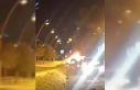 Park halindeki otomobil alev topuna döndü