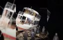 Diyarbakır’da kısmen batan tekne halat yardımıyla...