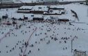 Kayak tesislerindeki yoğunluk havadan görüntülendi