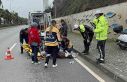 Samsun’da motosikletli genç kadın yaralandı