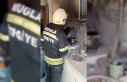 Evde çıkan yangın ev sahibinin müdahalesi ile...