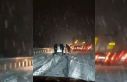 Mardin-Diyarbakır karayolunda kar engeli