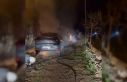 Osmaniye’de park halindeki otomobilde çıkan yangın...