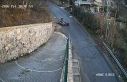 Sarıyer’de bozuk yolun sebep olduğu kaza kamerada:...