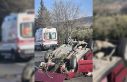 Takla atan araç sürücüsü hafif yaralandı