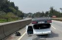 Kontrolden çıkan otomobil takla atıp ters durdu