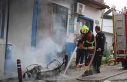 Tamir sırasında yanan elektrikli motosiklet küle...