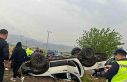 Osmaniye’de kontrolden çıkan otomobil tarlaya...