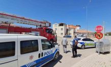 Binanın teras katında çıkan yangın büyümeden söndürüldü