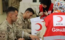 Jandarma personelinden Kızılay’a kan bağışı desteği
