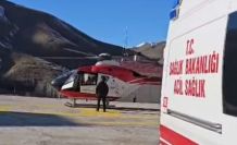 Hamile kadın ambulans helikopterle Van’a getirildi