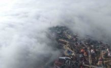 Sis perdesi altındaki Elazığ drone ile görüntülendi