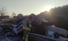 Tır kontrolden çıktı: 1 yaralı