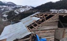 Giresun’da fırtınada bazı seralar ve yayla evleri hasar gördü