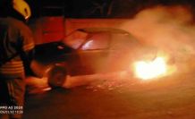 Gönen’de araç yangınına müdahale edildi