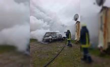 Ayvacık’ta araç yangını