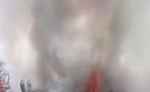 Çankırı’da evin çatısı alevlere teslim oldu