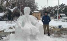 Erzincan’da kardan adam değil, kardan padişah