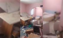 Trabzon’da yayla evine giren ayı ortalığı savaş alanına çevirmiş