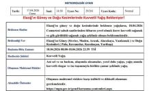 Elazığ için kuvvetli yağış uyarısı